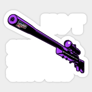 Hot Shot Sharp Shooter, v. Code Purple Sniper Rifle Sticker